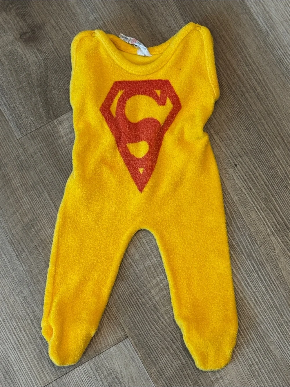 Vintage Stecke Baby One-Piece Superman Superhero Emblem 0-3 months